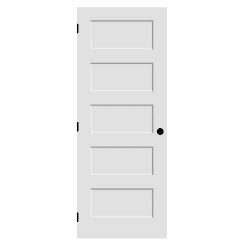 5 PANEL SHAKER HOLLOW DOOR PRE MACHINED 36" X 80" X 1 3/8" RIGHT HAND