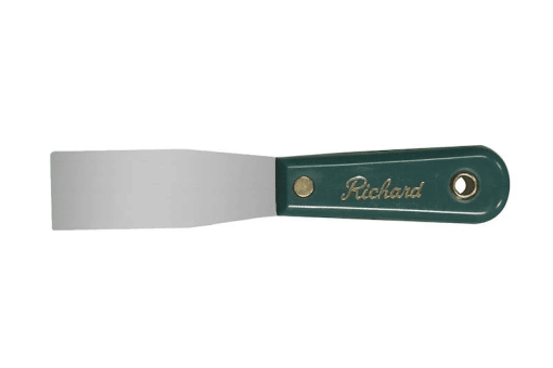 RICHARD ST-114 4 IN. TAPING KNIFE WITH BRASS HEAD, FLEXIBLE STAINLESS STEEL BLADE