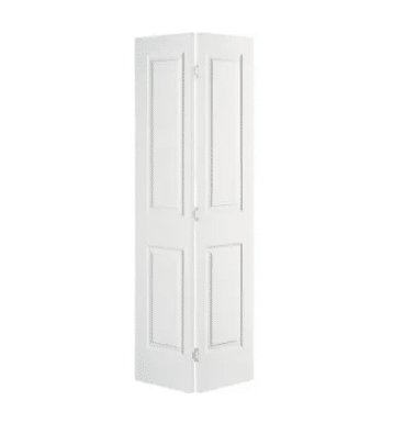 BIFOLD 2 PANEL SQUARE HOLLOW DOOR 32" X 80" X 1 3/8"  (TRACK HARDWARE INCLUDED)
