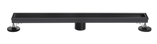 TZO D02S-MB24 24 INCH TILE IN/SOLID MATTE BLACK LINEAR SHOWER DRAIN