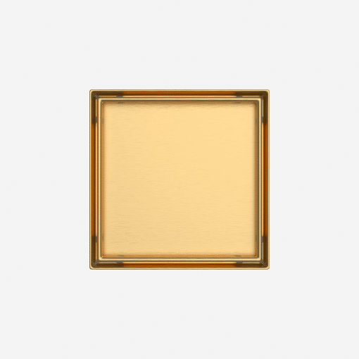 TZO QD02S-BG6 6 INCH TILE IN/SOLID BRUSHED GOLD SQUARE SHOWER DRAIN