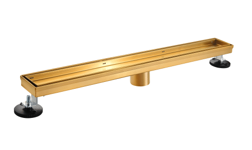 TZO D02S-BG36 36 INCH TILE IN/SOLID BRUSHED GOLD LINEAR SHOWER DRAIN