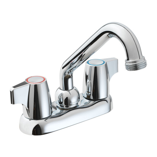 MOEN 4871 MANOR CHROME TWO-HANDLE LOW ARC LAUNDRY FAUCET