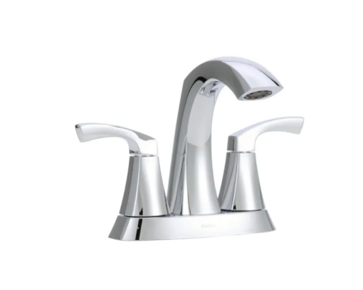 MOEN 84506 LINDOR CHROME TWO-HANDLE HIGH ARC BATHROOM FAUCET