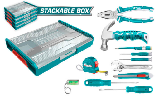 TOTAL TOOLS THKTV02H111 11 PCS STACKABLE HOUSEHOLD TOOLS SET