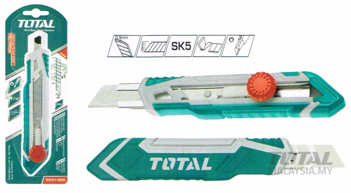 TOTAL TOOLS THT511826 SNAP-OFF BLADE KNIFE(WHEEL BUTTON)