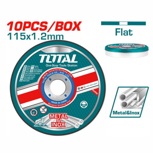 TOTAL TOOLS TAC2211155 4.5"X3/64"X7/8"10PCS METAL CUTTING DISC SET