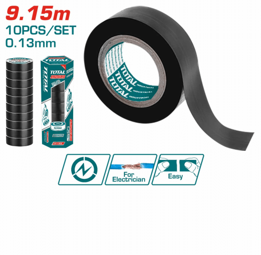 TOTAL TOOLS THPET1103 10 YARDSX0.13MM PVC INSULATING TAPE