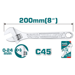 TOTAL TOOLS THT101083 8" ADJUSTABLE WRENCH