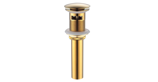 KODAEN DR05BG BRUSHED GOLD POP-UP DRAIN WITH OVERFLOW, BRASS TOP AND PVC BODY